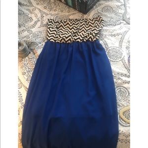 Strapless maxi dress